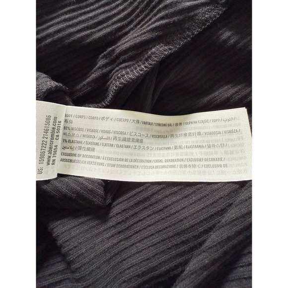 Abercrombie & Fitch Women Bodycon Blk S Dress Whimsigoth Coquette Mobwife Y2K - Picture 10 of 10